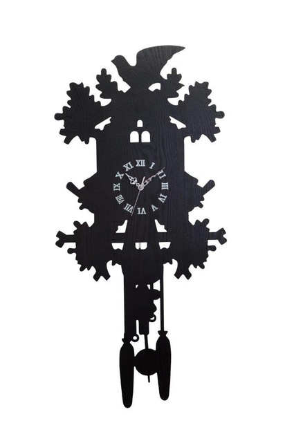 Настенные часы с маятником Domestic Puzzle Black II