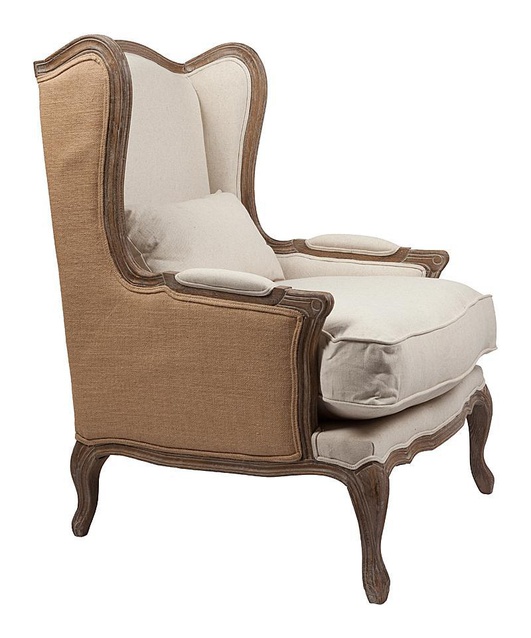 Кресло Lorraine Chair with Burlap Бежевое Лен