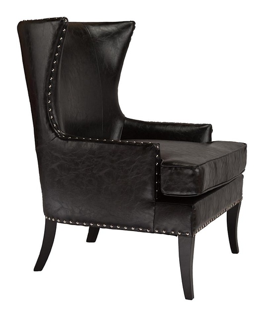 Кресло Gramercy Club Chair Черная Экокожа