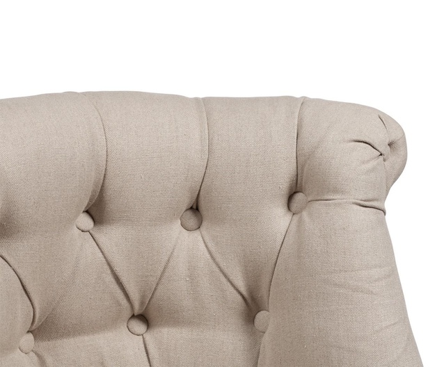 Кресло Sophie Tufted Slipper Chair Бежевый Лен М