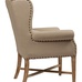 Кресло French Wing Chair Кремовый Лен