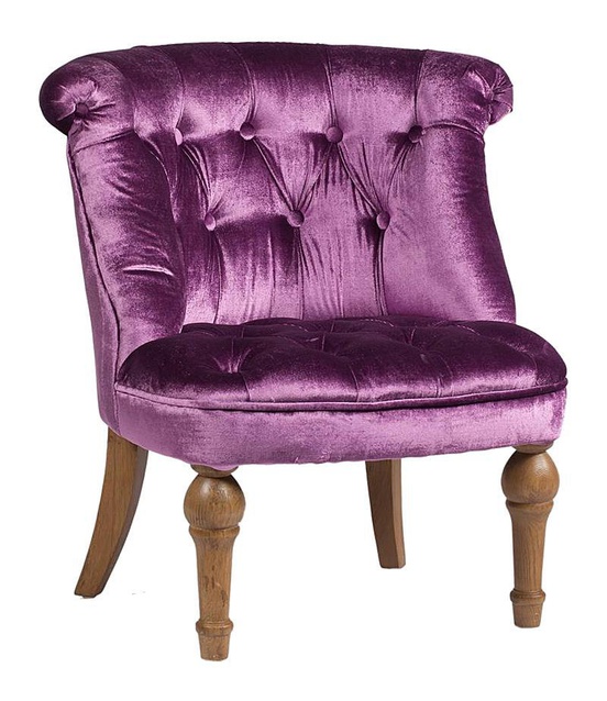 Кресло Sophie Tufted Slipper Chair Сиреневый Вельвет М