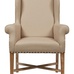 Кресло French Wing Chair Кремовый Лен