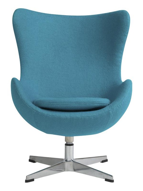 Детское кресло Egg Chair Голубое 100% Шерсть