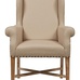 Кресло French Wing Chair Кремовый Лен