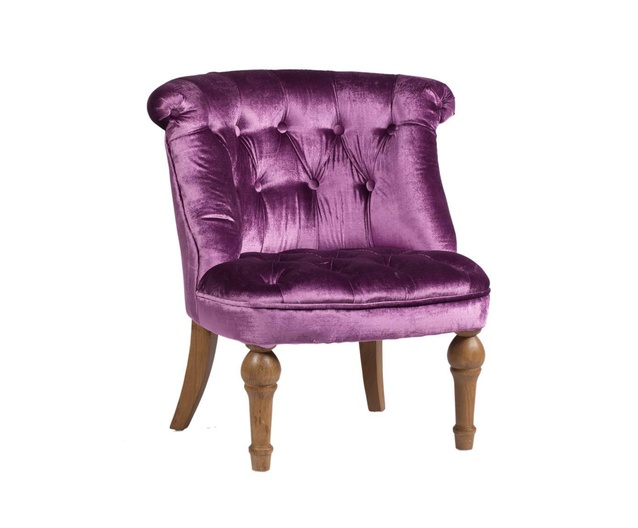 Кресло Sophie Tufted Slipper Chair Сиреневый Вельвет М