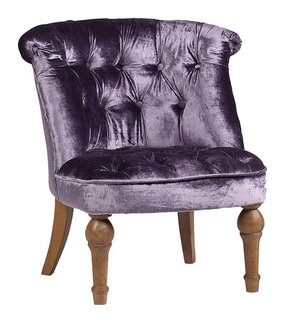 Кресло Sophie Tufted Slipper Chair Фиолетовый Вельвет М