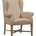 Кресло French Wing Chair Кремовый Лен