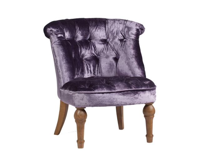 Кресло Sophie Tufted Slipper Chair Фиолетовый Вельвет М