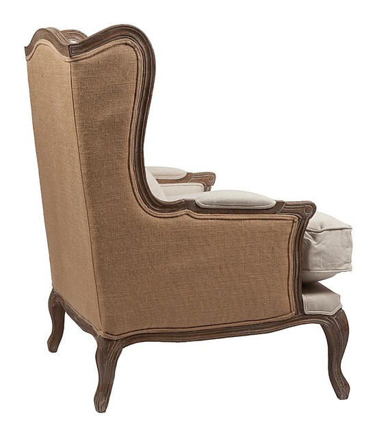 Кресло Lorraine Chair with Burlap Бежевое Лен