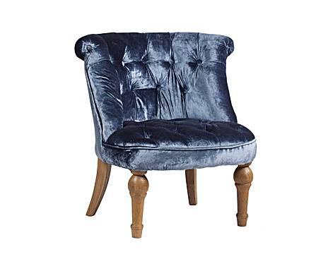 Кресло Sophie Tufted Slipper Chair Синий Вельвет М