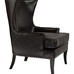 Кресло Gramercy Club Chair Черная Экокожа