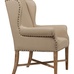 Кресло French Wing Chair Кремовый Лен