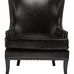 Кресло Gramercy Club Chair Черная Экокожа