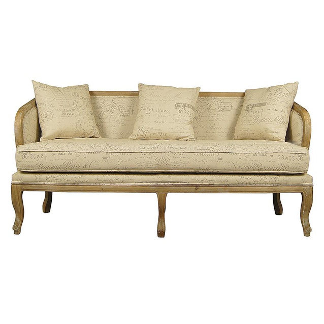 Мягкий диван с росписью и 3 подушками