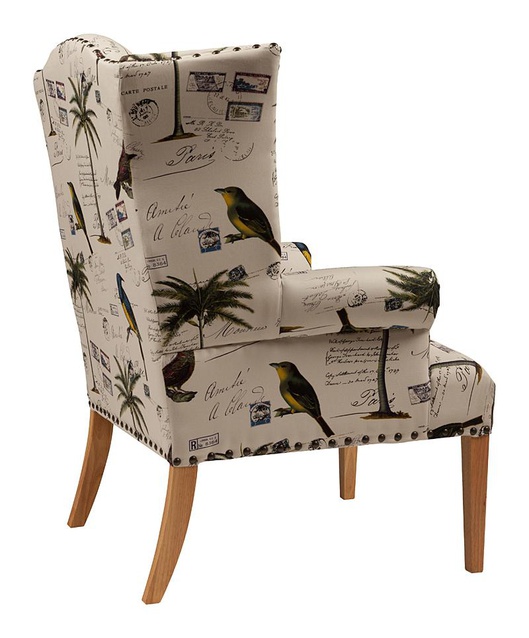 Кресло Quinn Tufted Armchair Рисунок Лен